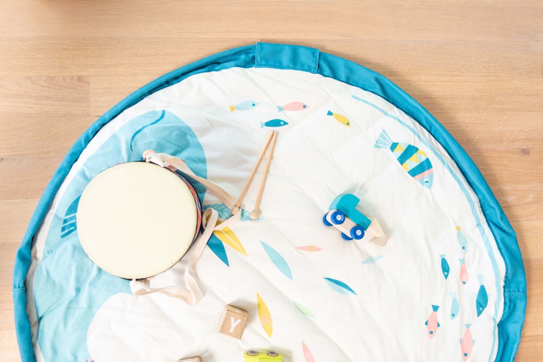 PLAY&GO BABY Hrací podložka / Vak na hračky / Taška - Velryba - Lavly