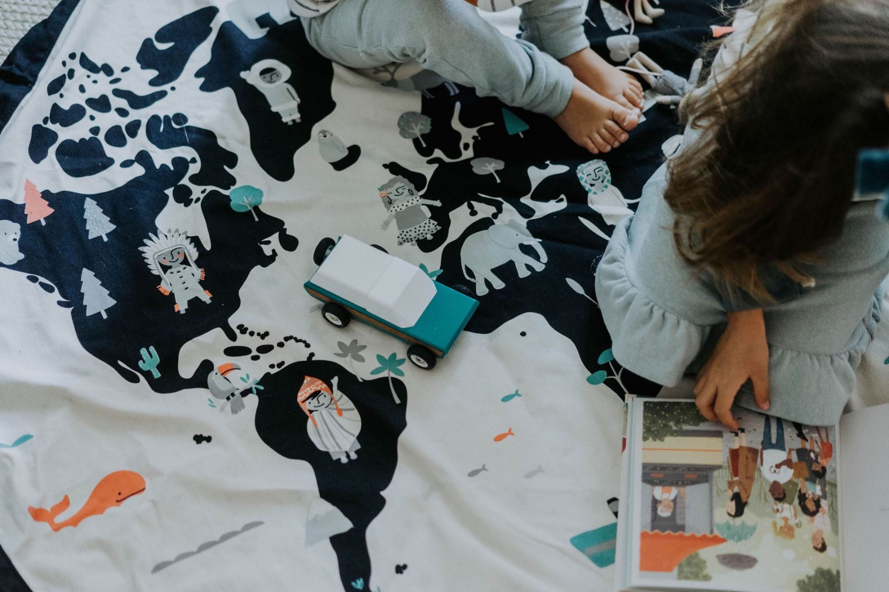 PLAY&GO Hrací podložka / vak na hračky Mapa světa / Hvězdy | Stylové doplňky pro děti a ženy | Lavly.cz