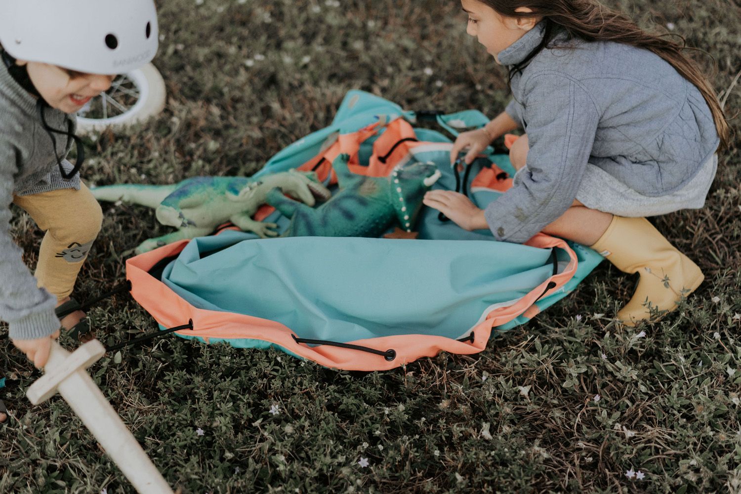 PLAY&GO OUTDOOR Hrací podložka / Vak na hračky Tyrkys | Stylové doplňky pro děti a ženy | Lavly.cz