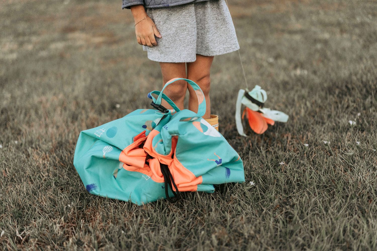 PLAY&GO OUTDOOR Hrací podložka / Vak na hračky Tyrkys | Stylové doplňky pro děti a ženy | Lavly.cz