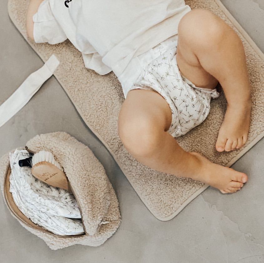 Přebalovací podložka STUDIO NOOS Teddy Ecru | Stylové doplňky pro děti a ženy | Lavly.cz