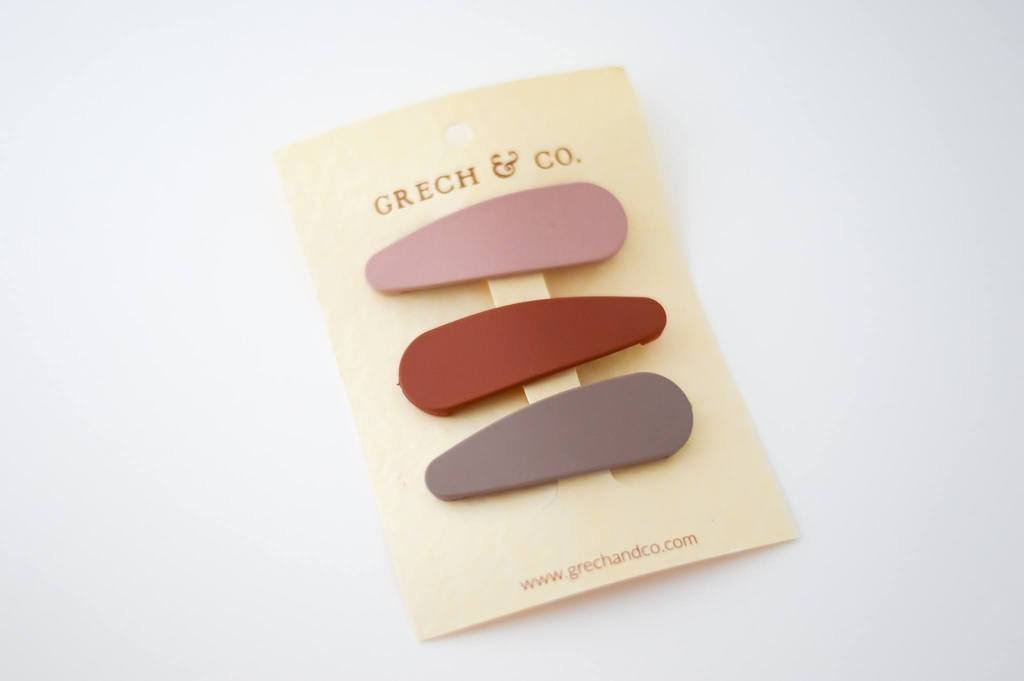 Sponky do vlasů GRECH & CO. Stone, Shell, Rust | Stylové doplňky pro děti a ženy | Lavly.cz
