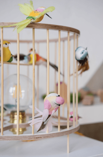 Stolní lampa LAKALUK Birdcage přírodní | Stylové doplňky pro děti a ženy | Lavly.cz