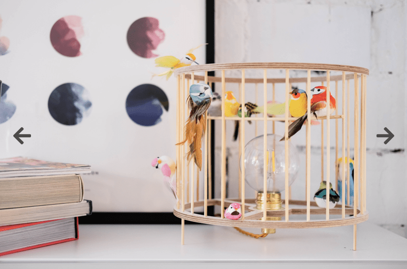 Stolní lampa LAKALUK Birdcage přírodní | Stylové doplňky pro děti a ženy | Lavly.cz