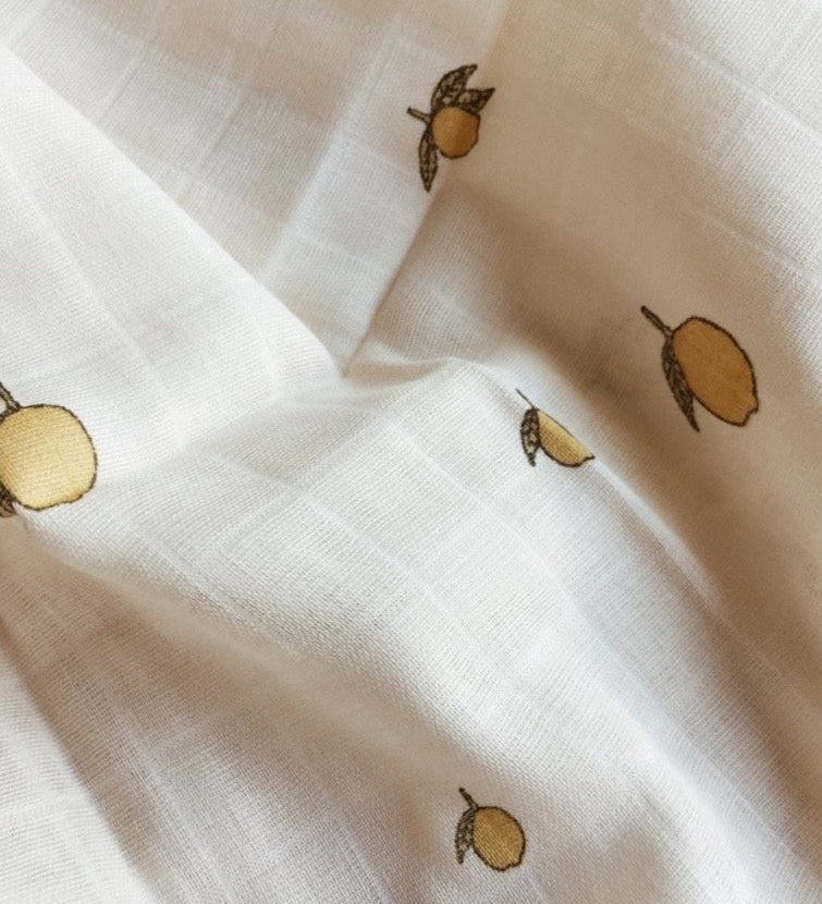 Tři mušelínové pleny KONGES SLOJD Lemon | Stylové doplňky pro děti a ženy | Lavly.cz